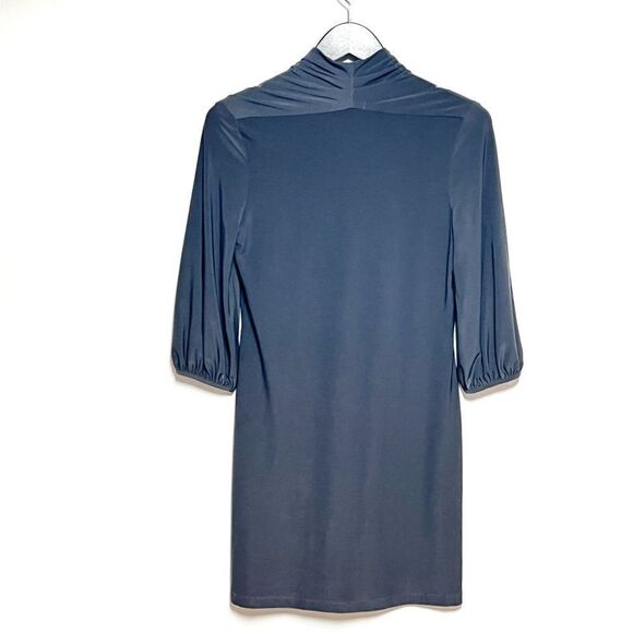 Komarov Grey A Line Jersey Shift Dress Sz S Petite - Picture 2 of 6
